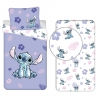 Stitch Set Letto Singolo Biancheria Copripiumino Federa Lenzuola Cotone Disney