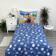 Paw Patrol What a Team 3Pezzi Set Letto Singolo 140x200cm Copripiumino + Federa Italiana + Lenzuola con Angoli