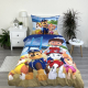 Paw Patrol What a Team 3Pezzi Set Letto Singolo 140x200cm Copripiumino + Federa Italiana + Lenzuola con Angoli