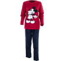 Disney Mickey Mouse Men Women Long Pajamas Two Pieces Winter Coral Fleece