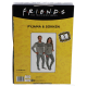 Friends Series Men's Women's Long Pajamas + Socks, Two Pieces Warm Coral Fleece