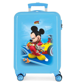 Disney Mickey Mouse Cabin Suitcase 55cm ABS Rigid Trolley Children Boys Hand Luggage 4 Wheels