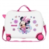 Disney Minnie Mouse bianco Valigia Cavalcabile ABS Rigida Trolley Bambini Bagaglio a mano 4 Ruote