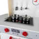 Grande Cucina in Legno h - 80cm per Bambini con Luci Suoni Pentole e Accessori