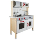 Large Wooden Kitchen h - 80cm for Children with Lights, Sounds, Pots and Accessories