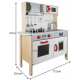 Grande Cucina in Legno h - 80cm per Bambini con Luci Suoni Pentole e Accessori