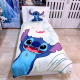 Disney Stitch Set Letto Singolo Copripiumino Federa 100% cotone Lilo e Stitch