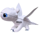 Dragon Trainer III Furia Chiara Bianco 80cm Peluche Grande Soft Plush Size XL