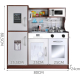 Grande Cucina in Legno h - 80cm per Bambini con Luci Suoni Pentole e Accessori