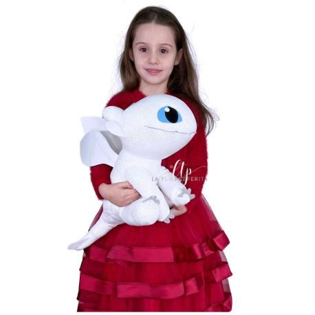 Dragon Trainer III Sdentato Furia Buia 50cm Peluche Grande Soft Plush Size L