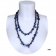 Long Pearl Necklace Hard stones, crystal beads Women