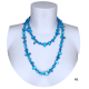 Long Pearl Necklace Hard stones, crystal beads Women