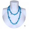 Long Pearl Necklace Hard stones, crystal beads Women
