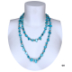 Long Pearl Necklace Hard stones, crystal beads Women