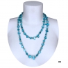 Long Pearl Necklace Hard stones, crystal beads Women