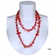 Long Pearl Necklace Hard stones, crystal beads Women