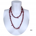 Long Pearl Necklace Hard stones, crystal beads Women