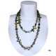 Long Pearl Necklace Hard stones, crystal beads Women