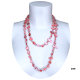 Long Pearl Necklace Hard stones, crystal beads Women