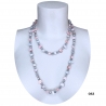 Long Pearl Necklace Hard stones, crystal beads Women