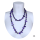 Long Pearl Necklace Hard stones, crystal beads Women