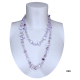 Long Pearl Necklace Hard stones, crystal beads Women