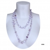 Long Pearl Necklace Hard stones, crystal beads Women