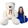 Gigante Orso 150cm Bianco Avorio Peluche Orsacchiotto Soft Big Size XXXL
