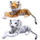 Gigante Tigre Bianca Peluche XXL Sdraiato 110cm