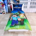 Minecraft Team Set 2 pezzi Letto Singolo Copripiumino Federa Cotone Reversibile
