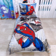 Spiderman Blu 3p Set Letto Singolo Copripiumino Federa Lenzuola con Angoli