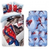 Spiderman Blue 3p Single Bed Set Duvet Cover Pillowcase Sheets with Corners