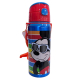 Disney Topolino Summer Borraccia in Alluminio 600ml con Cannuccia Bambini n/termica