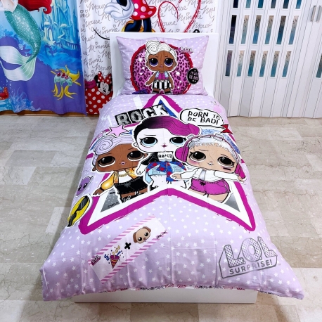 Disney Minnie Mouse Beautiful Set 2 pezzi Letto Singolo Copripiumino Federa Cotone Reversibile