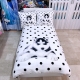 Gatto Blu Dolce Dormire Set 2 pezzi Letto Singolo Copripiumino 160x200cm Cotone