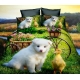 Gatto Set 2pezzi Letto Singolo Copripiumino 160x200cm Due Federe Reversibile M.7