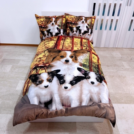 Gatti Set 2pezzi Letto Singolo Copripiumino 160x200cm Due Federe Reversibile m10