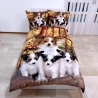 Papillon Dog Set 2 pieces Single Bed Duvet Cover 160x200cm Reversible m.11
