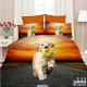 Cane Carlino Set 2pezzi Letto Singolo Copripiumino 160x200cm Reversibile m.12