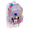 Minnie Mouse Grigio Zaino Scuola Elementare Bambina Ragazza Grande 44x32x20cm