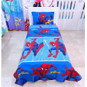 Spiderman Complete Top and Bottom Sheets with Pillowcase Corners for Single Cotton Bed