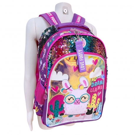 Smiley Zaino Scuola Elementare Tempo Libero Campeggio Ragazza Grande 46x34x22cm