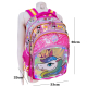 Unicorno Blu Zaino Scuola Elementare Tempo Libero Campeggio Ragazza Grande 46x34x20