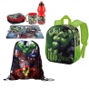 Hulk Verde Set 5 pezzi Zainetto Zaino 3D,Sacca Sport,Porta Merenda Scuola Asilo