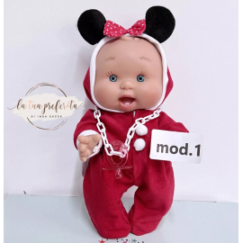 mod.1 NINES D'ONIL Pepote PEPOTES 28cm Bambola Profumata Mini Neonato con Ciuccio Gioco Collezione