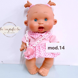 mod.13 NINES D'ONIL PEPOTES 28cm Bambola Profumata Mini Neonato con Ciuccio Gioco Collezione