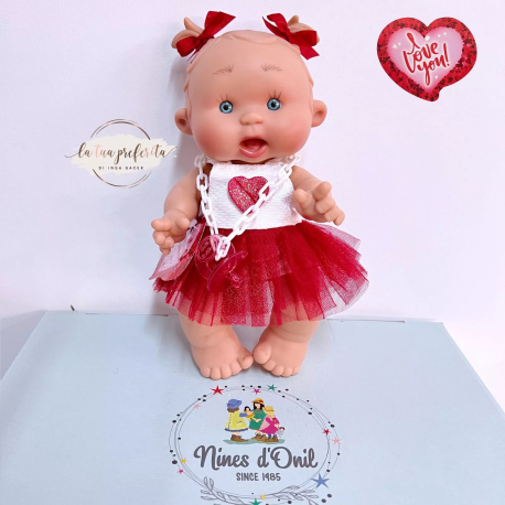 mod.38 NINES D'ONIL PEPOTES 28cm Bambola Profumata Mini Neonato con Ciuccio Gioco Collezione