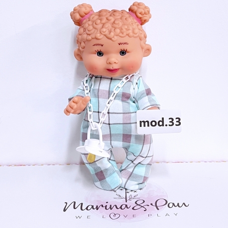 mod.32 NINES D'ONIL PEPOTES 28cm Bambola Profumata Mini Neonato con Ciuccio Gioco Collezione