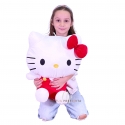 Hello Kitty Rosso 50cm Peluche Grande Originale Gatto Bianco Bambini