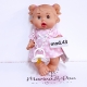 mod.42 NINES D'ONIL PEPOTES 28cm Bambola Profumata Mini Neonato con Ciuccio Gioco Collezione